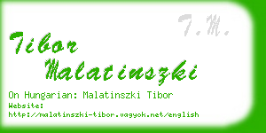 tibor malatinszki business card